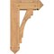 Ekena Millwork Merced Arts and Crafts Smooth Bracket w/ Offset Brace, Western Red Cedar, 7 1/2"W x 20"D x 32"H BKT0806X20X32MRC03SWR - alternate 2